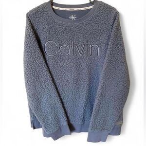 Calvin Klein Textured Blue Sweater